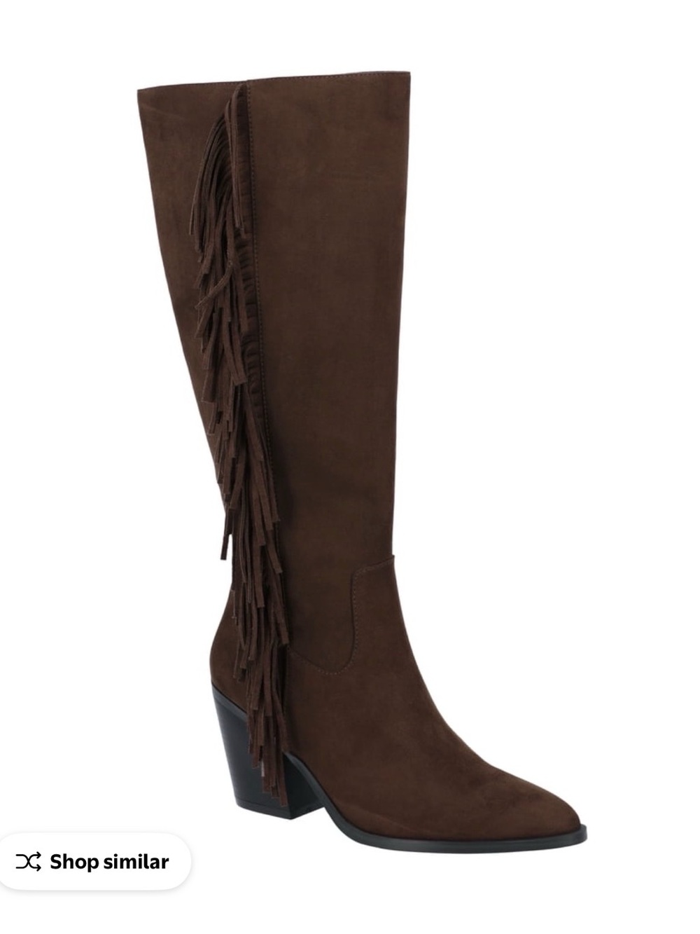 Time And Tru Brown Suede Fringe Boots Size‎ 6